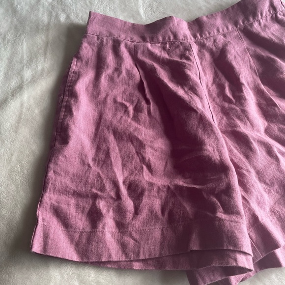 NWT Madewell Clean Linen Pull-On Shorts Women’s Small Shaded Pink Lightweight - Picture 7 of 11